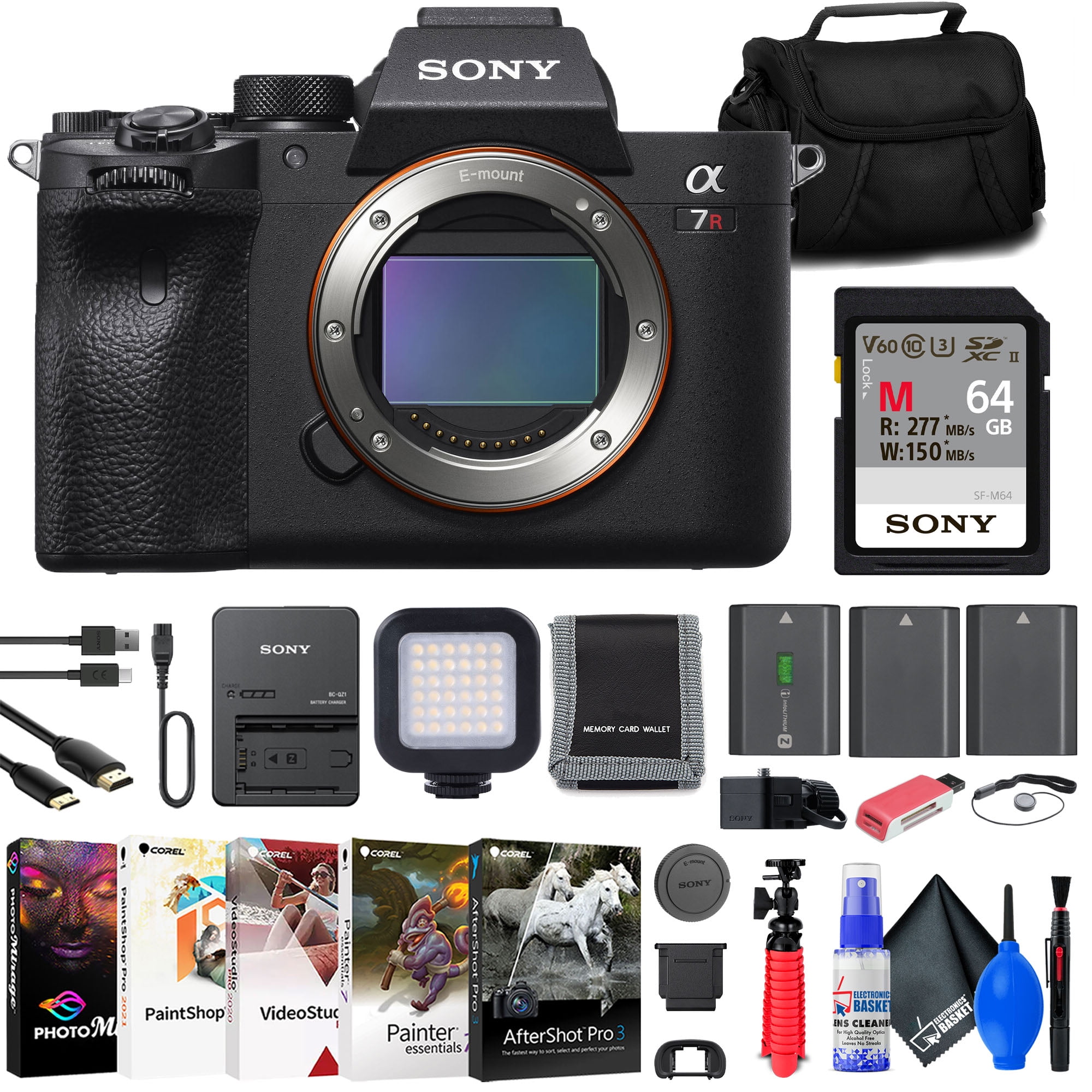 Sony a7R IVA Mirrorless Camera + 64GB Card + Bag + 2 x NPFZ100 Battery