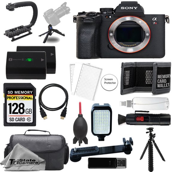 Sony a7R V Mirrorless Camera (Body) + 128GB + Extra Battery+ LED Flash- ULTIMATE Kit (International Version)