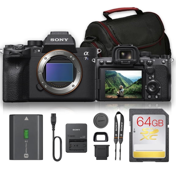 Sony a7S III Mirrorless Camera Bundle | 12.1MP Full-Frame Sensor, 4K 120p 10-Bit Video, 5-Axis IBIS & Fast AF | Ideal for Video Production & Filmmaking (ILCE7SM3/B) + 64GB Card + Camera Bag
