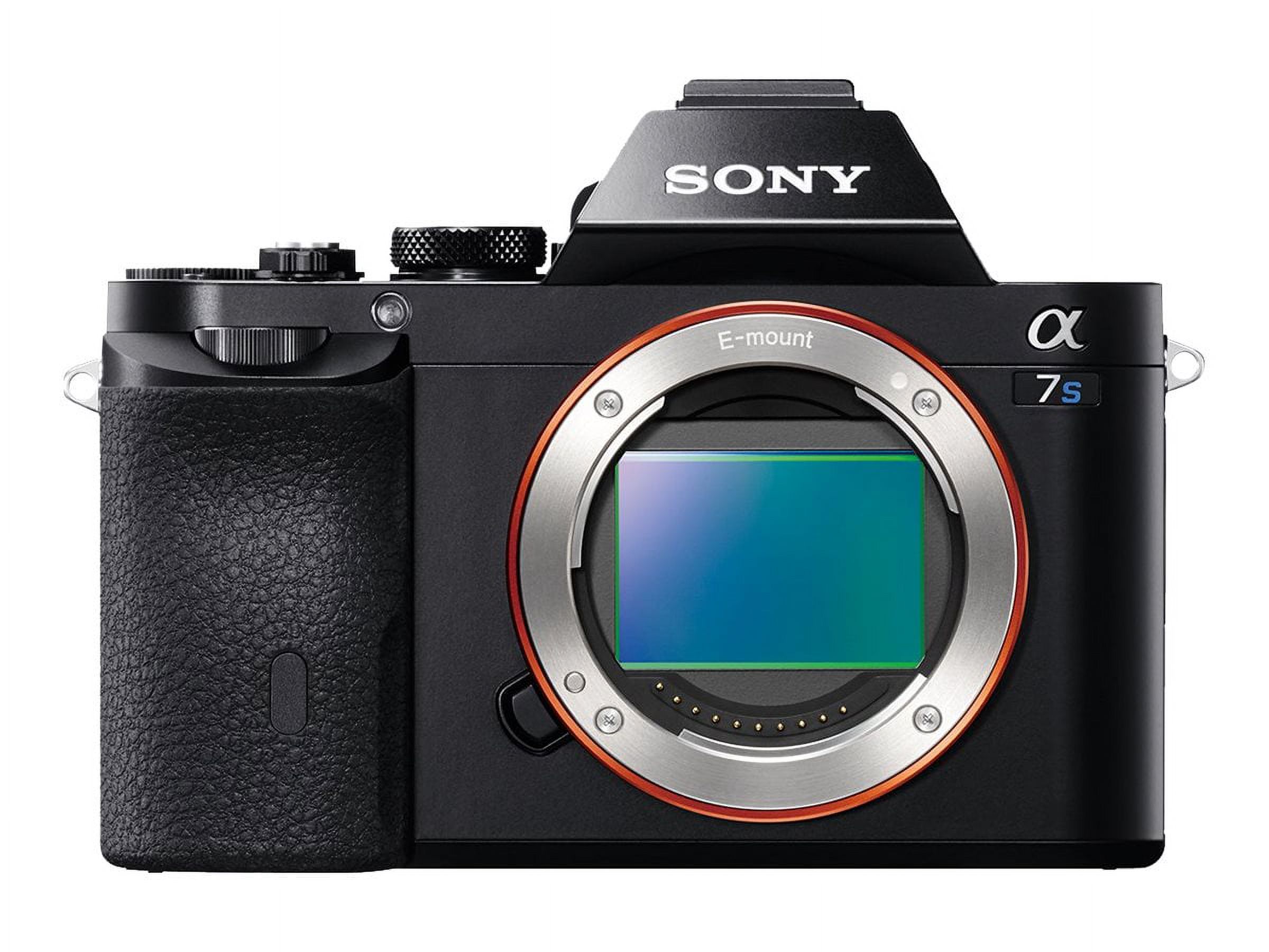 Sony a7s ILCE-7S - Digital camera - mirrorless - 12.2 MP - Full Frame - 1080p / 60 fps - body only - Wireless LAN, NFC - black - image 1 of 15