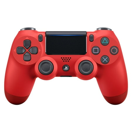 SonyPS4 DualShock 4 Wireless Controller for P4/Slim/Pro, with Charging Cable, Great gamepad Gift- Red Magma
