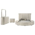 thumbnail image 1 of Sonya 4-piece Upholstered Queen Bedroom Set Ivory, 1 of 18
