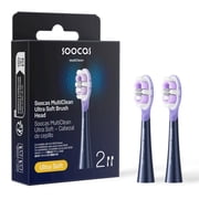 Soocas Multiclean Ultra Soft Electric Toothbrush Replacement Heads, Compatible with both NEOS II and NEOS II Ultra, 2 Brush Heads, Midnight Blue