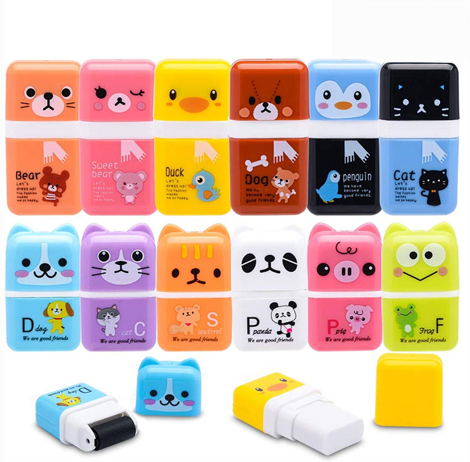Erasers For Students Cute Erasers With Cover And Roller - Temu