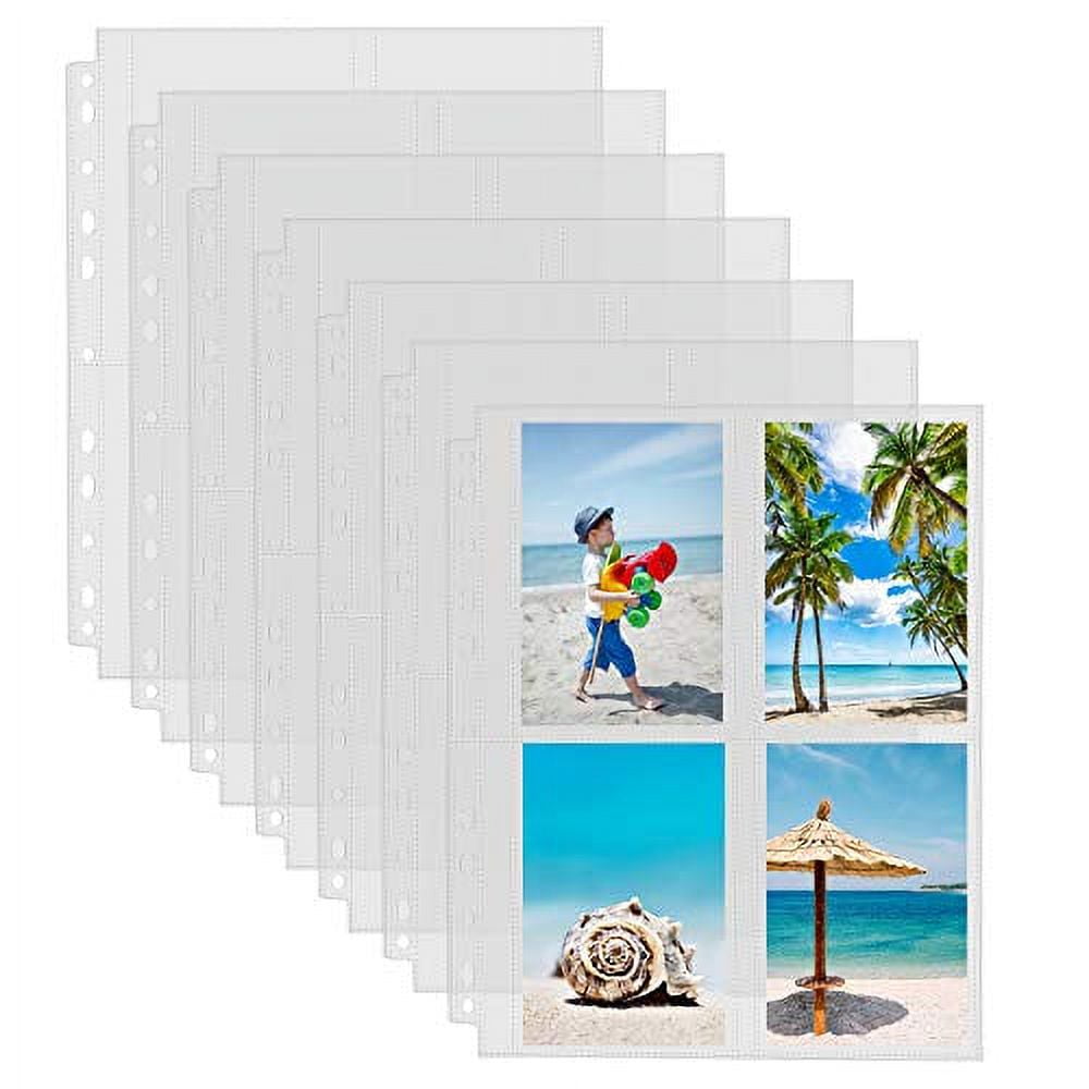 Sooez 30 Pack Heavy Duty Photos or Postcards Page Protectors, Plastic Clear  Photo Holder Sleeves for 3 Ring Binder, Two 5'' x 7'' Pockets Per Page, Top  Loading …