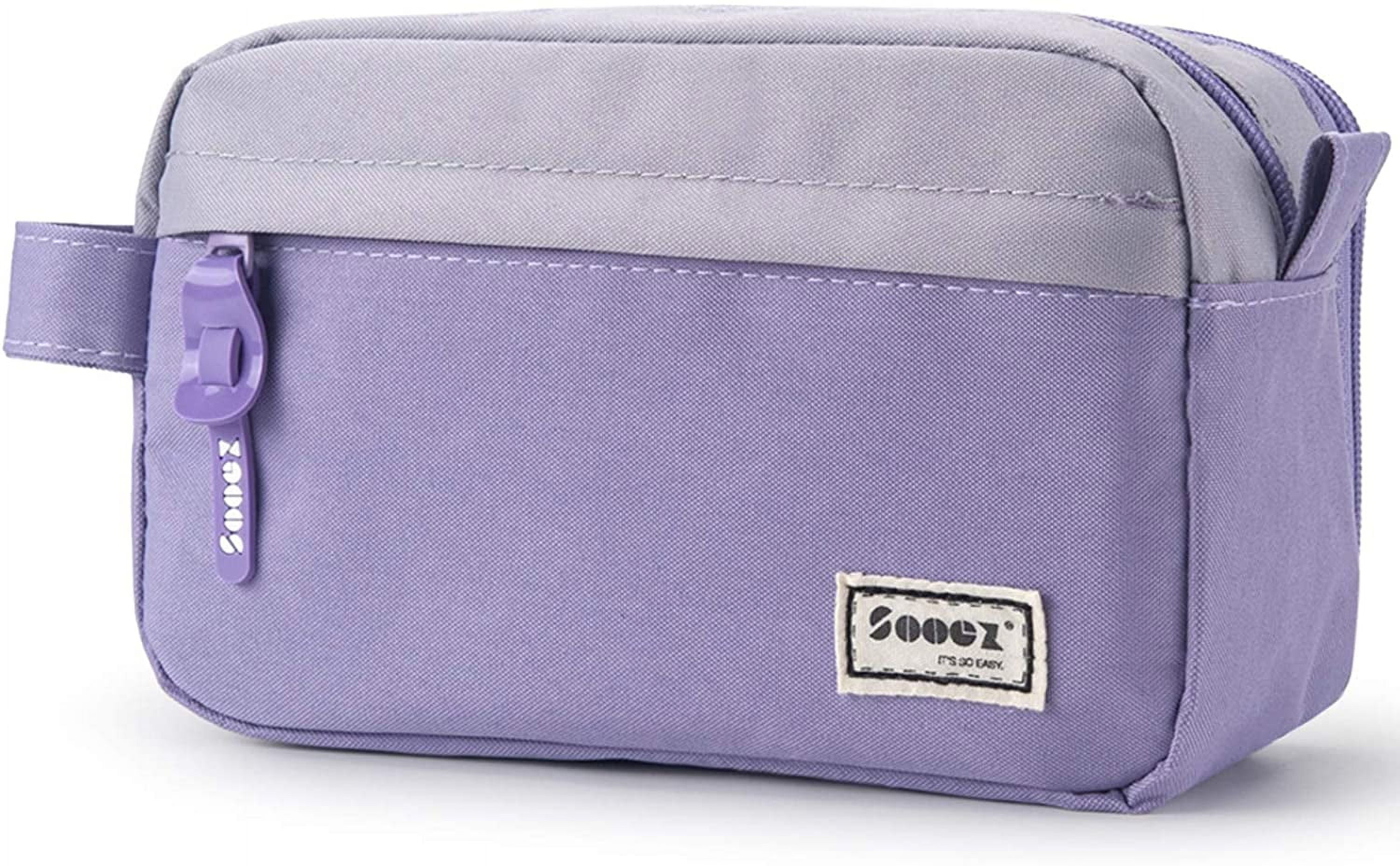 Sooez Large Pencil Case,Big Capacity Pencil Bag with 3 Compartments,Cute  Canvas Pencil Pouch Organizer with Zipper, Portable Stationery Pen Bag,  Cute Aesthetic School Supplies For Teen Girls,Green - Yahoo Shopping