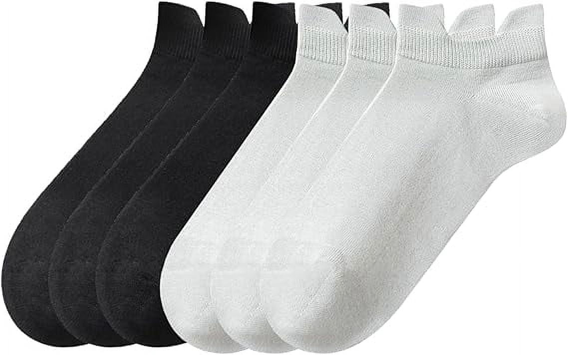 Sookeceks 6 Pair Ankle Socks for Women, Cushioned Low Cut Socks Womens Casual Socks With Heel Tab Size 5-15