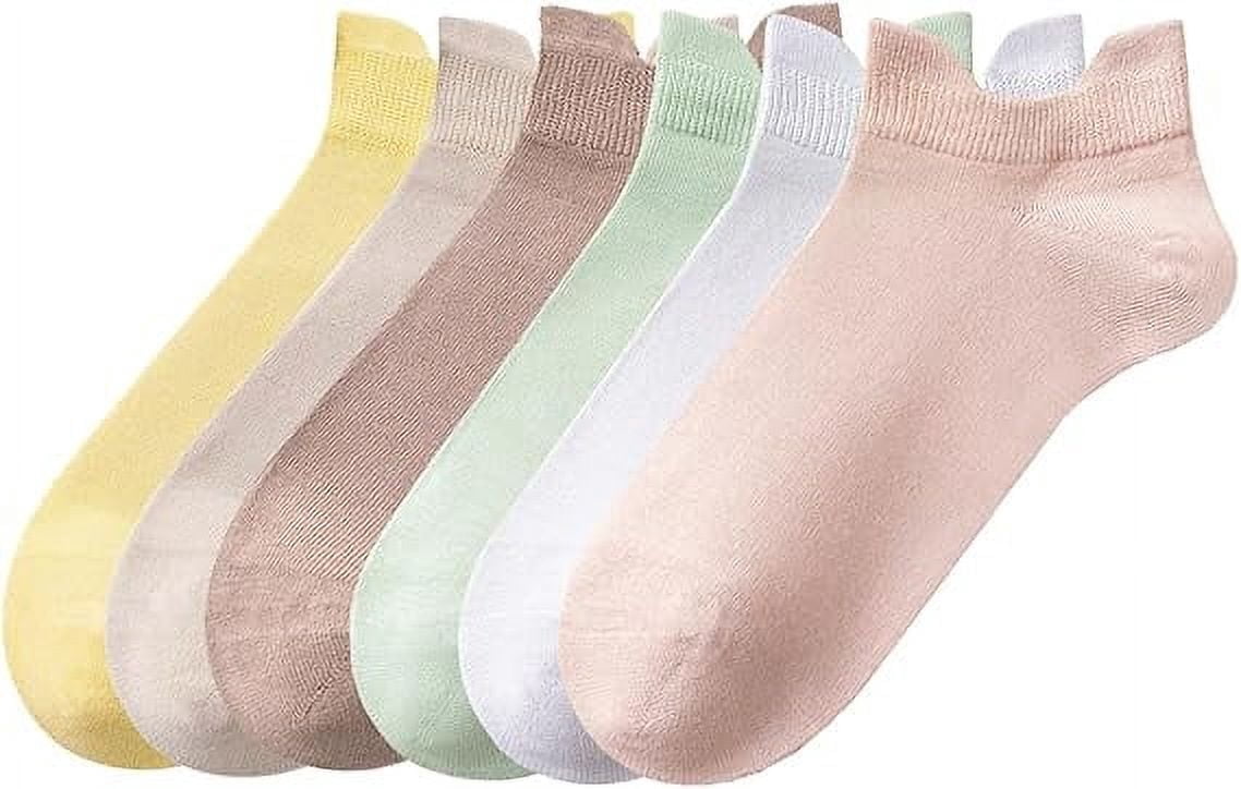 Sookeceks 6 Pair Ankle Socks for Women, Cushioned Low Cut Socks Womens Casual Socks With Heel Tab Size 5-9