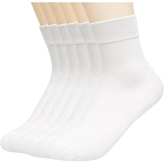 Sookeceks 6 Pair Womens Thin Cotton Crew Socks,Soft Breathable Lightweight Socks Above Ankle Socks for Casual Workout Size 5-9