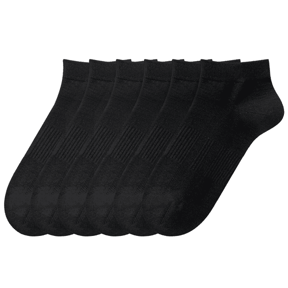 Sookeceks 6 Pairs Ankle Socks for Men Breathable Cotton Socks Anti Slip Low Cut Soft Casual Socks Size 7-11
