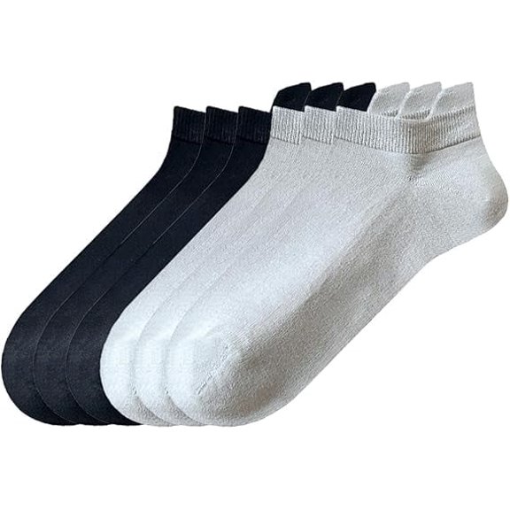 Sookeceks 6 Pairs Ankle Socks for Men, Cushioned Low Cut Casual Socks Mens Ankle Socks With Heel Tab Size 7-11