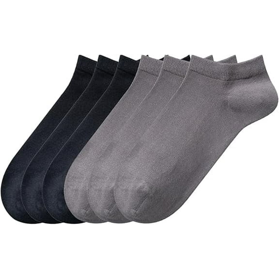 Sookeceks 6 Pairs Ankle Socks for Men Non Slip Cotton Socks Low Cut Thin Socks Classic Casual Socks Size 7-11