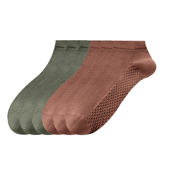 Sookeceks 6 Pairs Ankle Socks for Men Soft Breathable Mesh Cotton Socks Low Cut Soft Casual Socks Size 7-13