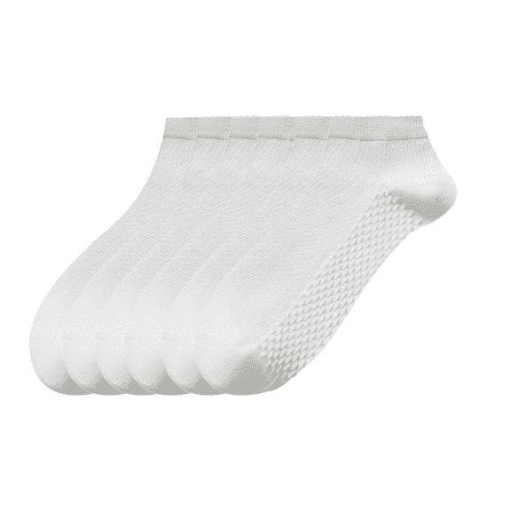 Sookeceks 6 Pairs Ankle Socks for Men Soft Breathable Mesh Cotton Socks Low Cut Soft Casual Socks Size 7-16