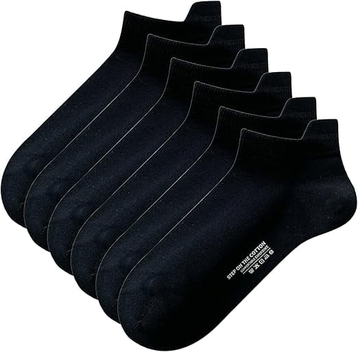 Sookeceks 6 Pairs Ankle Socks for Women Breathable Cotton Socks Anti Slip Low Cut Soft Casual Socks With Heel Tab Size 5-9