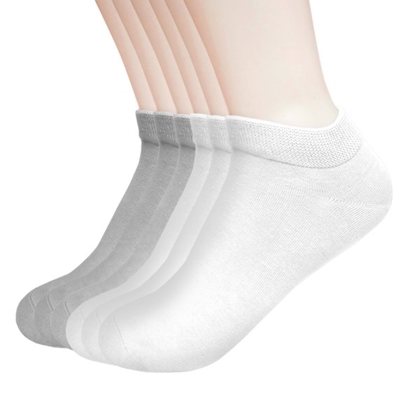 Sookeceks 6 Pairs Ankle Socks for Women Breathable Cotton Socks Anti Slip Low Cut Soft Casual Socks
