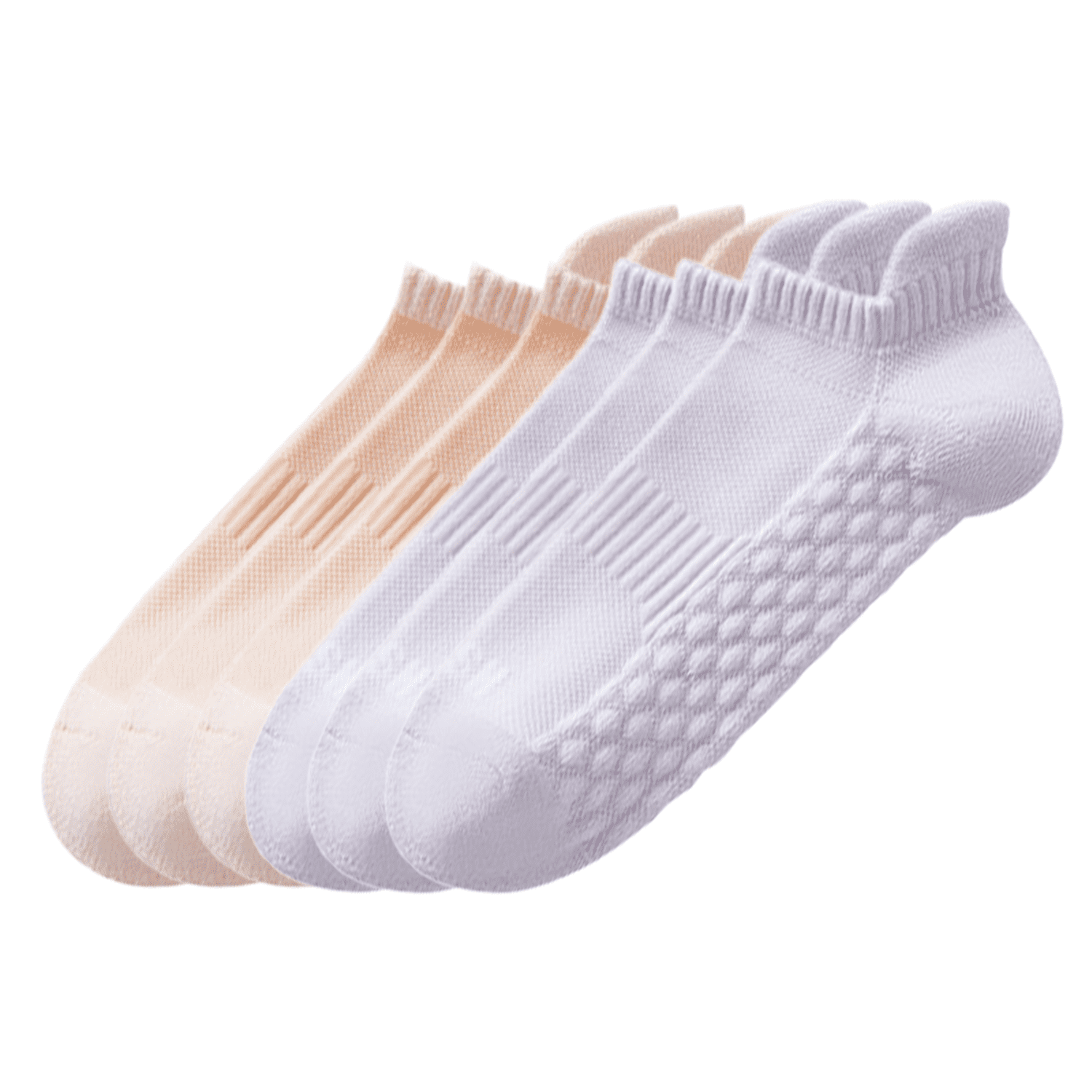 Sookeceks 6 Pairs Ankle Socks for Women, Cushioned Low Cut Sports Socks for Women With Heel Tab Size 5-12