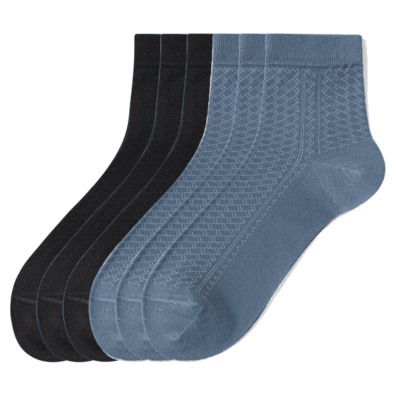Sookeceks 6 Pairs Bamboo Crew Socks for Men Bamboo Viscose Breathable Dress Socks For Men, Casual Comfort Size 7-11