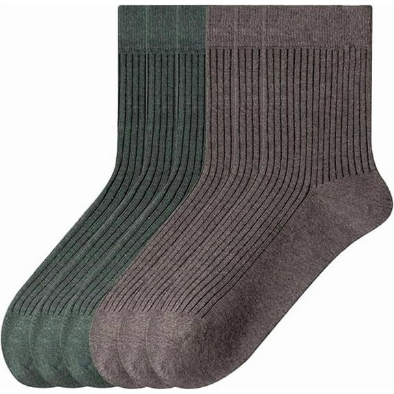 Sookeceks 6 Pairs Cotton Crew Socks for Men, Casual Dress Trouser Socks Mens Size 7-11