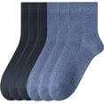thumbnail image 1 of Sookeceks 6 Pairs Cotton Crew Socks for Men, Soft Autumn Winter Socks Trouser Socks Mens for Casual Dress Size 7-11, 1 of 8