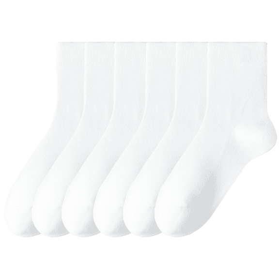Sookeceks 6 Pairs Cotton Crew Socks for Women, Soft Spring and Autumn Socks Above Ankle Socks for Casual Dress Size 5-9