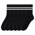 thumbnail image 1 of Sookeceks 6 Pairs Cotton Striped Crew Socks for Women, Casual Plush Terry Socks for Girls and Ladies Socks Size 5-9, 1 of 8
