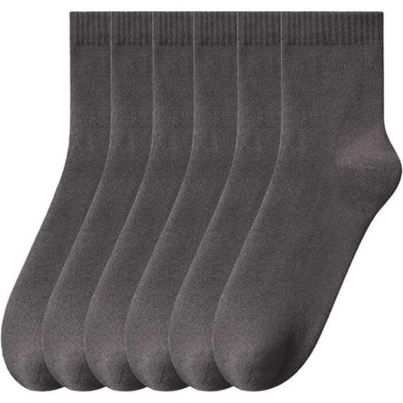 Sookeceks 6 Pairs Cotton Terry Thickened Crew Socks for Women, Casual with Warm Soft Socks for Girls and Ladies Size 5-9