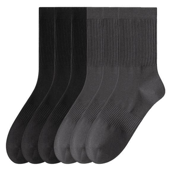 Sookeceks 6 Pairs Cotton Trouser Socks for Men, Soft Autumn Winter Trouser Socks Mens Casual Dress Socks Size 7-11
