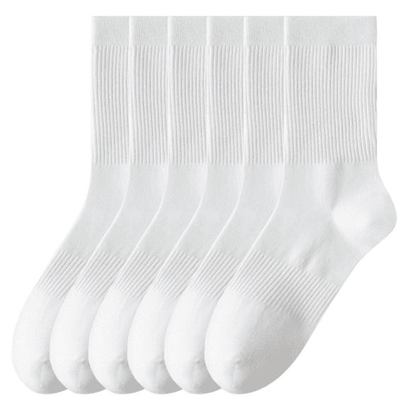 Sookeceks 6 Pairs Cotton Trouser Socks for Men, Soft Autumn Winter Trouser Socks Mens Casual Dress Socks Size 7-11