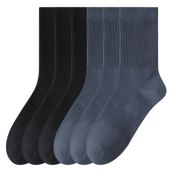 Sookeceks 6 Pairs Cotton Trouser Socks for Men, Soft Autumn Winter Trouser Socks Mens Casual Dress Socks Size 7-11