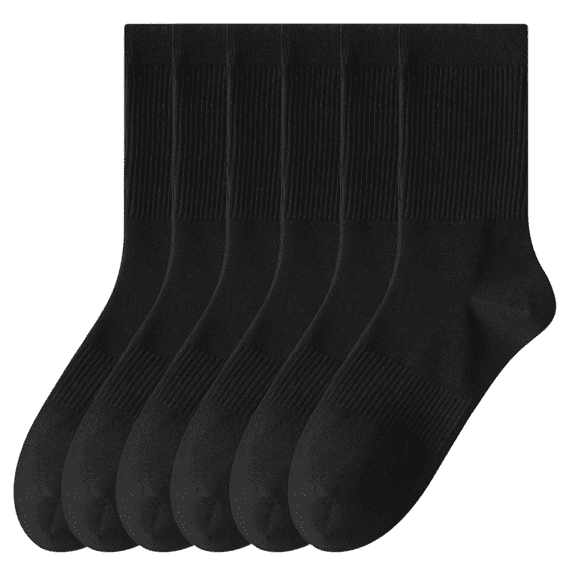 Sookeceks 6 Pairs Cotton Trouser Socks for Men, Soft Autumn Winter Trouser Socks Mens Casual Dress Socks Size 7-11