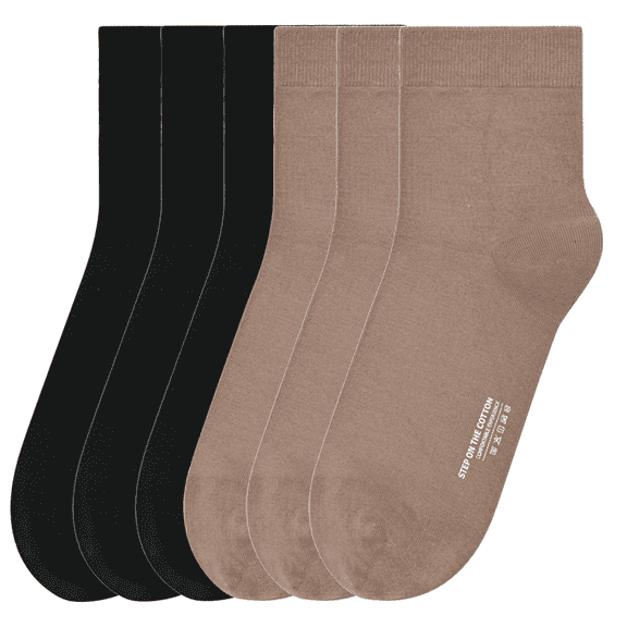 Sookeceks 6 Pairs Crew Socks for Men, Soft Breathable Socks Antimicrobial Socks for Casual Business Size 7-11
