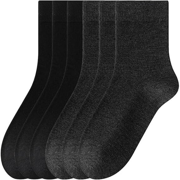 Sookeceks 6 Pairs Crew Socks for Women, Soft Heat Storage Socks Trouser Socks for Casual Dress Size 5-9