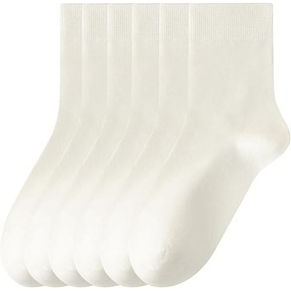 Sookeceks 6 Pairs Crew Socks for Women, Soft Heat Storage Socks Trouser Socks for Casual Dress Size 5-9