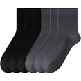 thumbnail image 1 of Sookeceks 6 Pairs Silk Crew Socks for Mens, Soft Autumn Winter Socks Casual Mens Trouser Socks Size 7-11, 1 of 9