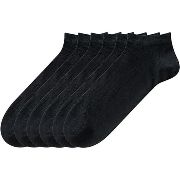 Sookeceks 6 Pairs Thin Ankle Socks for Men Breathable Cotton Socks Anti Slip Low Cut Soft Casual Socks Size 7-11
