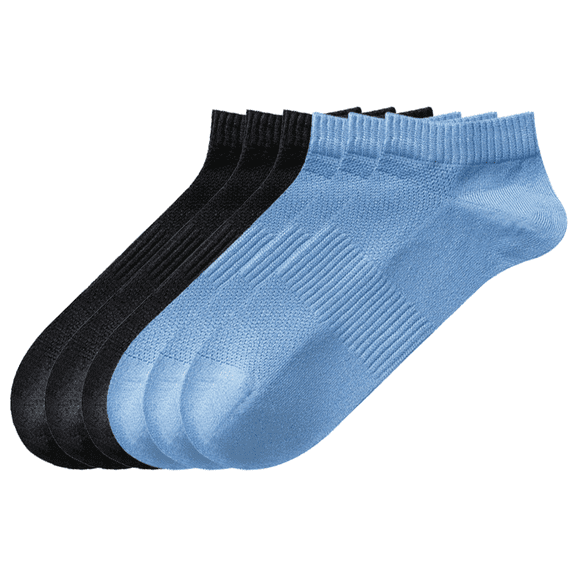 Sookeceks 6 Pairs Thin Ankle Socks for Men Breathable Ice Silk Cotton Anti Slip Low Cut Soft Casual Socks 7-11