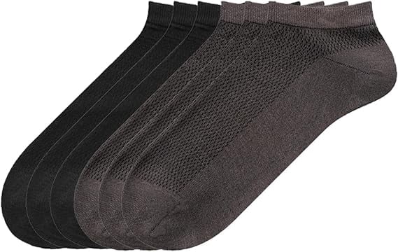Sookeceks 6 Pairs Thin Ankle Socks for Men Breathable Mulberry Silk Socks Mesh Low Cut Soft Casual Socks Size 7-11