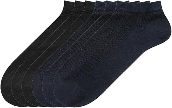 Sookeceks 6 Pairs Thin Ankle Socks for Men Breathable Mulberry Silk Socks Mesh Low Cut Soft Casual Socks Size 7-11