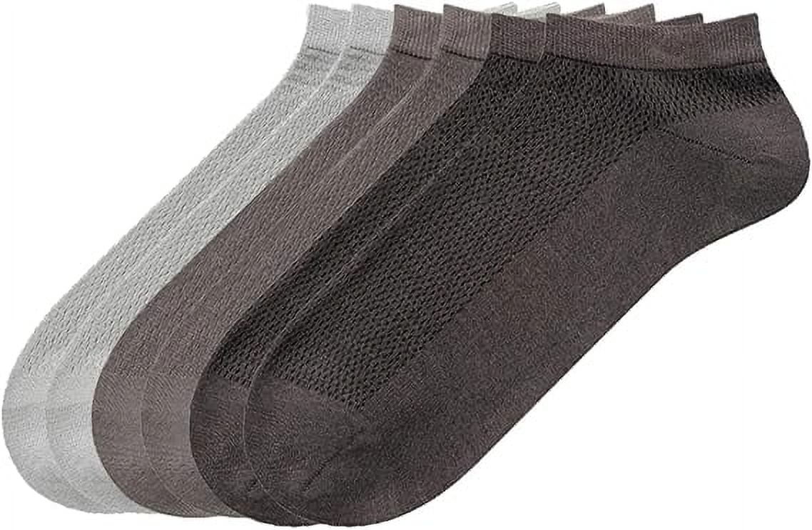 Sookeceks 6 Pairs Thin Ankle Socks for Men Breathable Mulberry Silk Socks Mesh Low Cut Soft Casual Socks Size 7-11