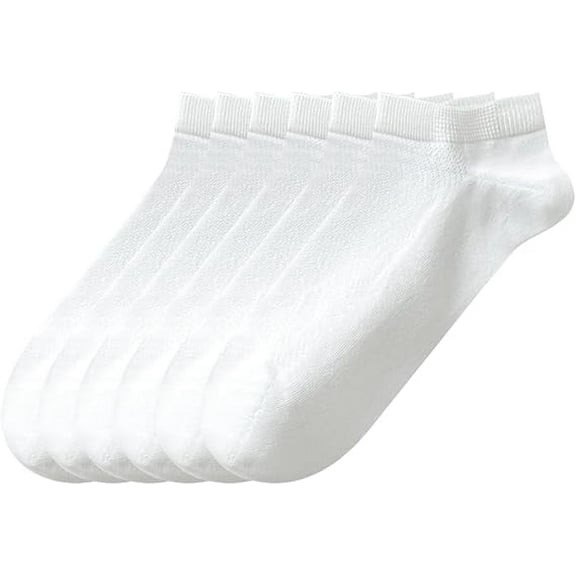 Sookeceks 6 Pairs Thin Ankle Socks for Mens Soft Breathable Mesh Cotton Socks Low Cut Soft Casual Socks Size 7-11