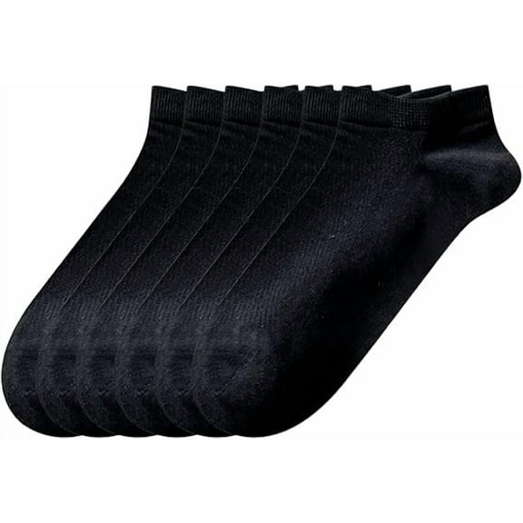 Sookeceks 6 Pairs Thin Ankle Socks for Mens Soft Breathable Mesh Cotton Socks Low Cut Soft Casual Socks Size 7-11