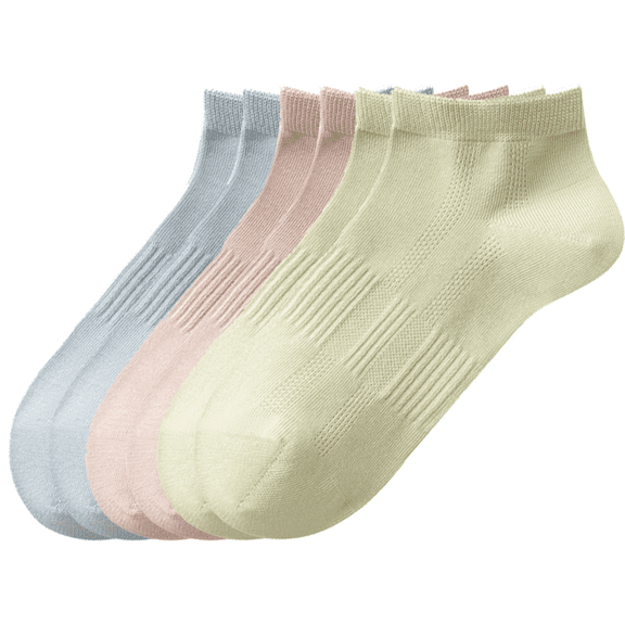 Sookeceks 6 Pairs Thin Ankle Socks for Women Breathable Cotton Anti Slip Low Cut Soft Casual Socks Size 5-9