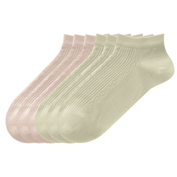 Sookeceks 6 Pairs Thin Ankle Socks for Women Breathable Mulberry Silk Mesh Low Cut Soft Casual Socks Size 5-9