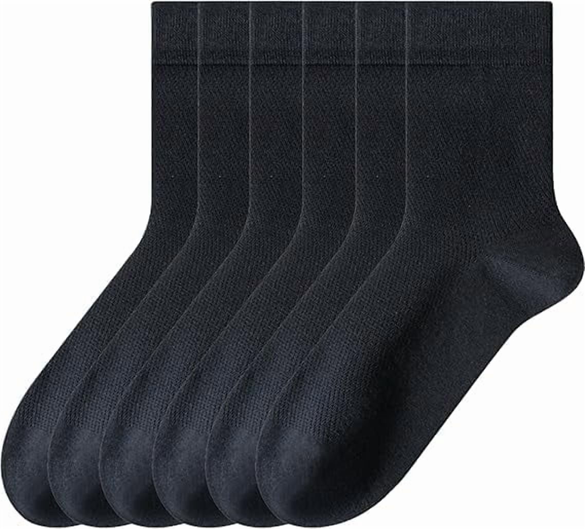 Sookeceks 6 Pairs Thin Cotton Crew Sock for Men, Soft Breathable Lightweight Mens Socks for Casual Size 7-11