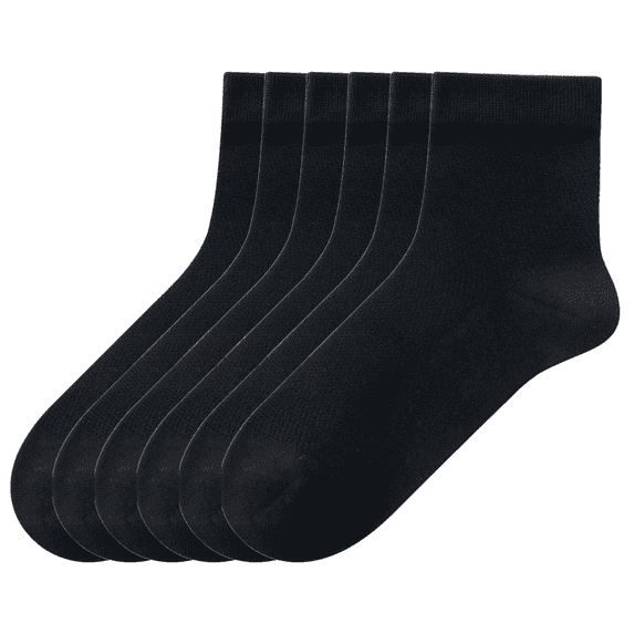 Sookeceks 6 Pairs Thin Crew Socks for Men, Soft Breathable Lightweight Socks Above Ankle Socks for Casual Size 7-11