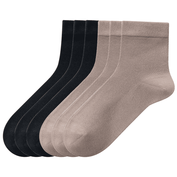 Sookeceks 6 Pairs Thin Crew Socks for Men, Soft Breathable Lightweight Socks Above Ankle Socks for Casual Size 7-11
