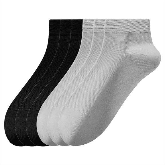 Sookeceks 6 Pairs Thin Modal Ankle Socks for Mens, Soft Breathable Lightweight Ankle Socks for Casual Size 7-11