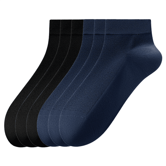 Sookeceks 6 Pairs Thin Modal Ankle Socks for Mens, Soft Breathable Lightweight Ankle Socks for Casual Size 7-11