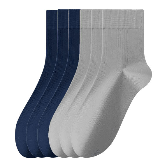 Sookeceks 6 Pairs Thin Modal Crew Socks for Mens, Soft Breathable Lightweight Trouser Socks for Casual Size 7-11